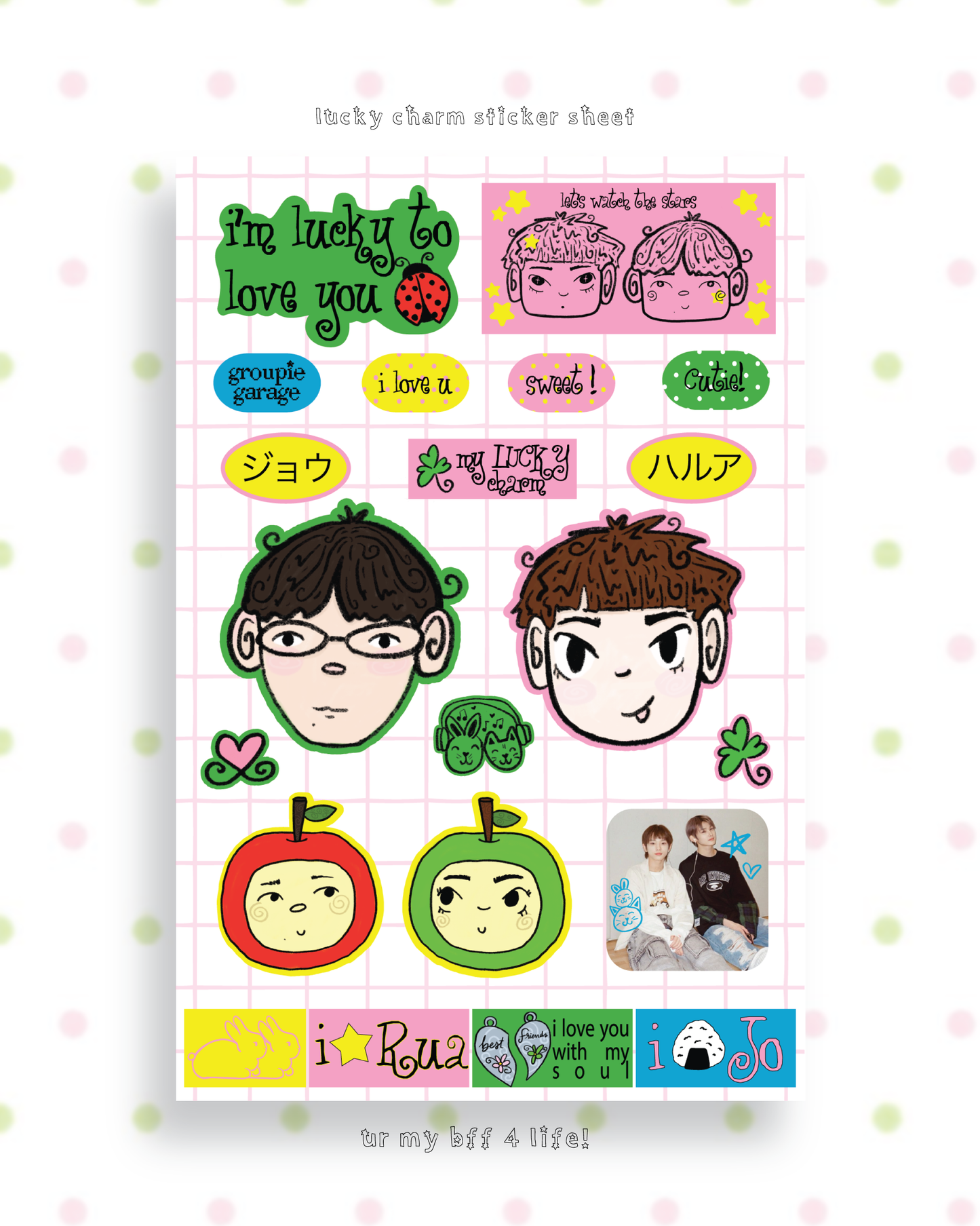 lucky charm JoRua sticker sheet!