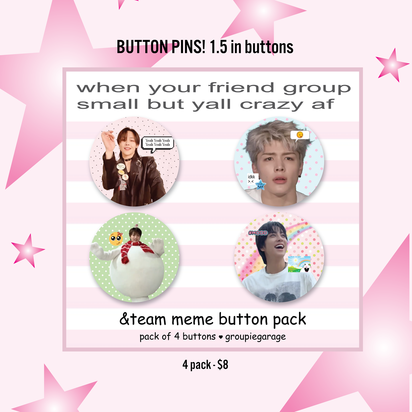 teamies meme button pack!
